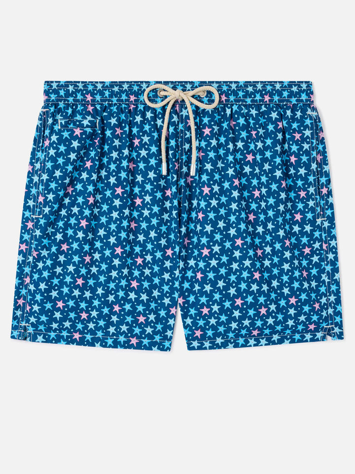Lighting Micro Fantasy blue starfish print swim shorts