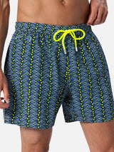 Badeshorts für Herren aus leichtem Stoff Lighting Micro Fantasy mit Tennis-Print