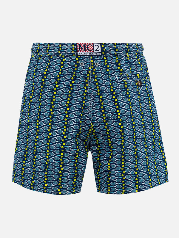 Badeshorts für Herren aus leichtem Stoff Lighting Micro Fantasy mit Tennis-Print