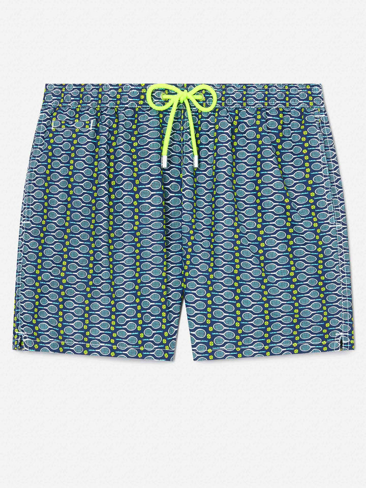 Lighting Micro Fantasy swim shorts with tennis print