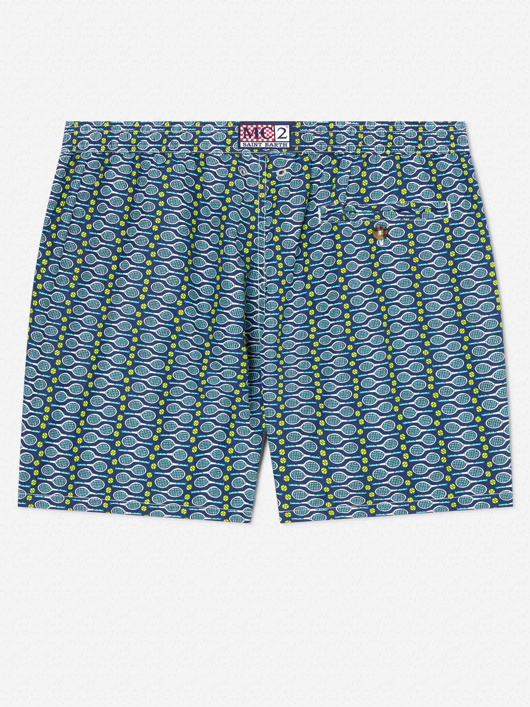 Lighting Micro Fantasy swim shorts with tennis print – MC2 Saint Barth