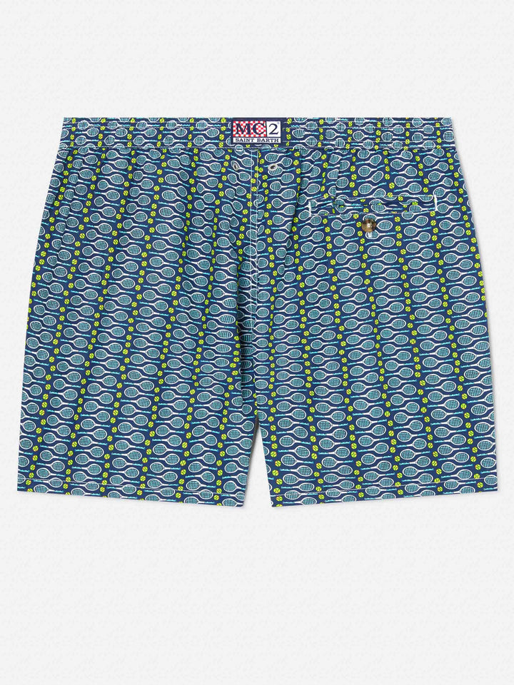 Lighting Micro Fantasy swim shorts with tennis print