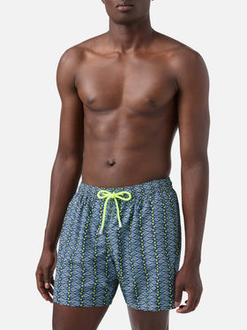 Badeshorts für Herren aus leichtem Stoff Lighting Micro Fantasy mit Tennis-Print