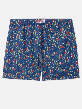 Bañador corto Micro Lighting Navy con estampado McDuck y relojes | Edición Especial 