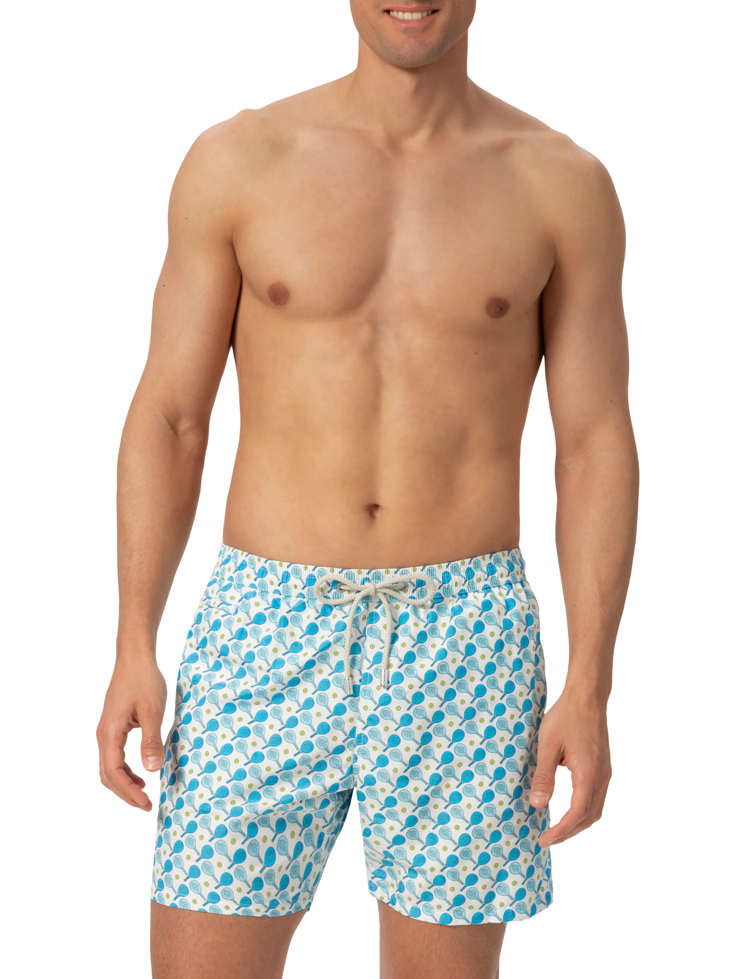 Lightweight fabric swim shorts Lighting with padel print