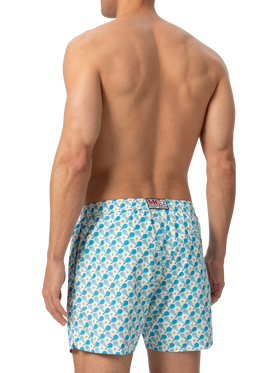 Lightweight fabric swim shorts Lighting with padel print