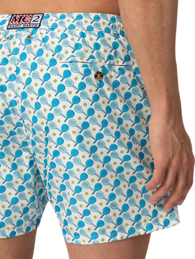 Lightweight fabric swim shorts Lighting with padel print
