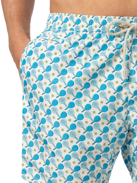 Lightweight fabric swim shorts Lighting with padel print