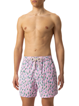 Badeshorts aus leichtem Stoff „Lighting“ mit Sabrage- und Flaschendruck