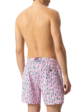 Badeshorts aus leichtem Stoff „Lighting“ mit Sabrage- und Flaschendruck