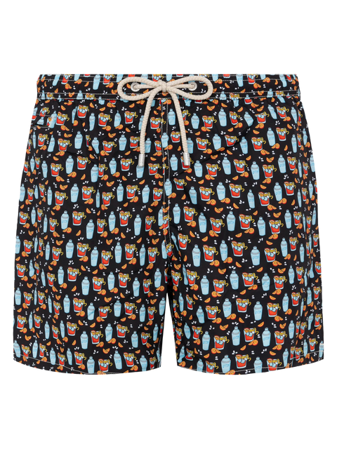 Lightweight fabric swim shorts Lighting with negroni print - MC2 Saint Barth