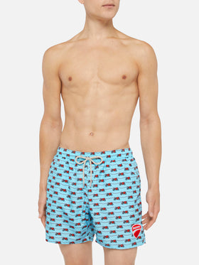 Lightweight fabric swim shorts Lighting with Ducati print | DUCATI MOTOR SPECIAL EDITION