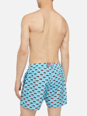 Lightweight fabric swim shorts Lighting with Ducati print | DUCATI MOTOR SPECIAL EDITION