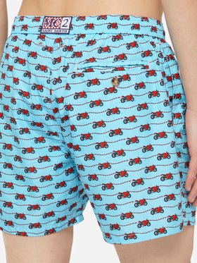 Lightweight fabric swim shorts Lighting with Ducati print | DUCATI MOTOR SPECIAL EDITION