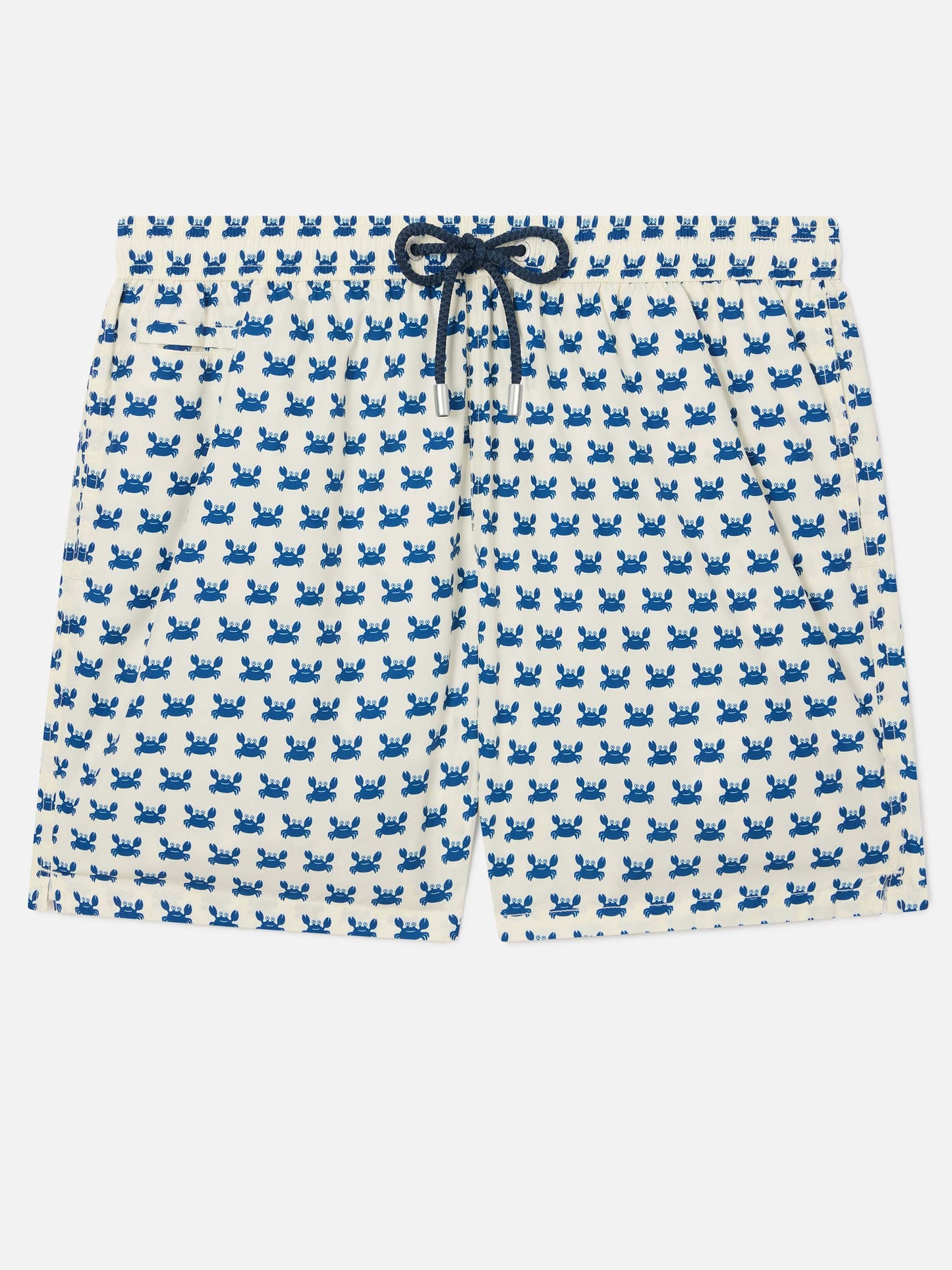 Weiße White Lighting Micro-Badeshorts mit durchgehendem Krabben-Print 