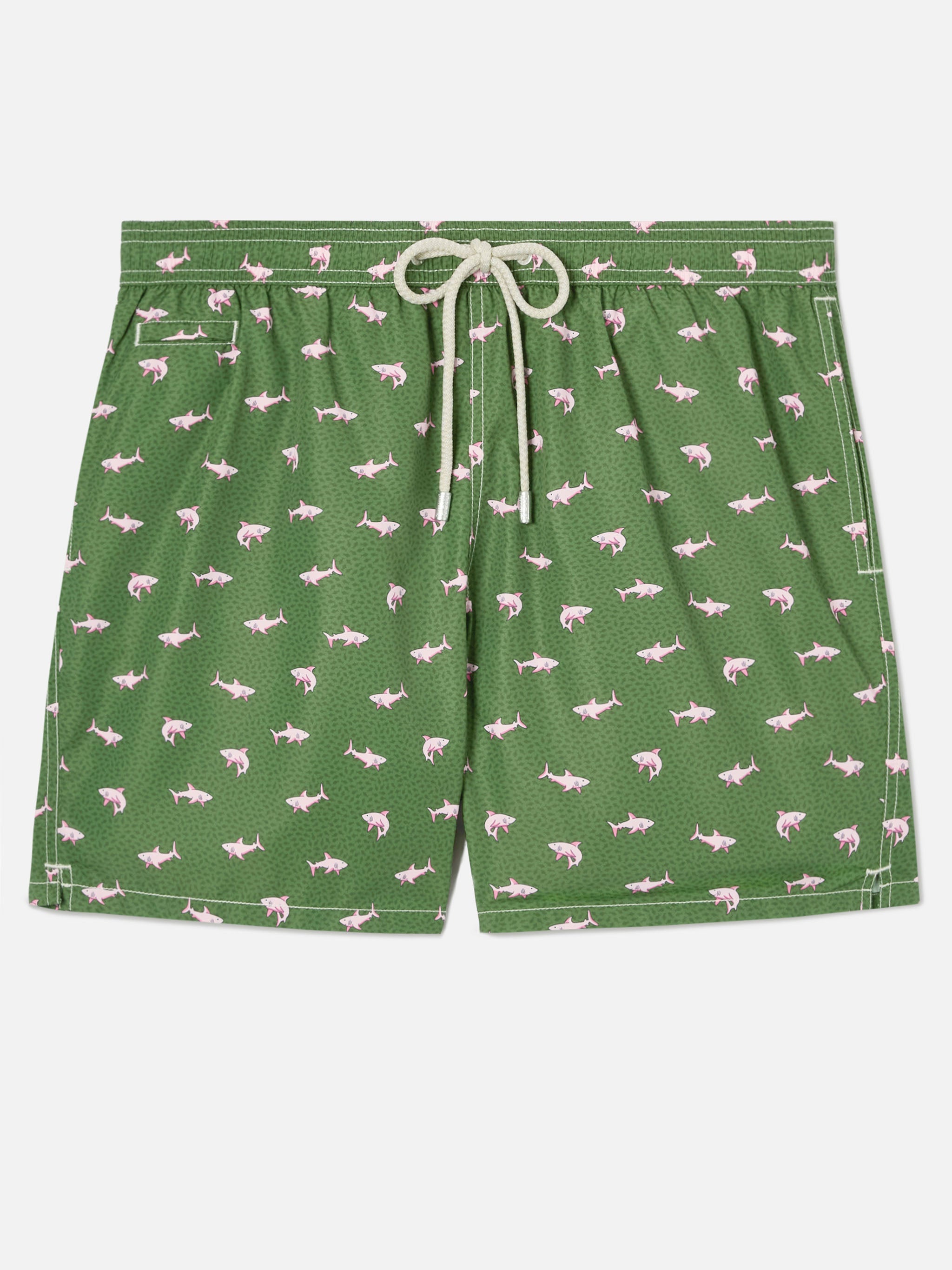 Green Lighting Micro swim shorts with pink sharks print – MC2