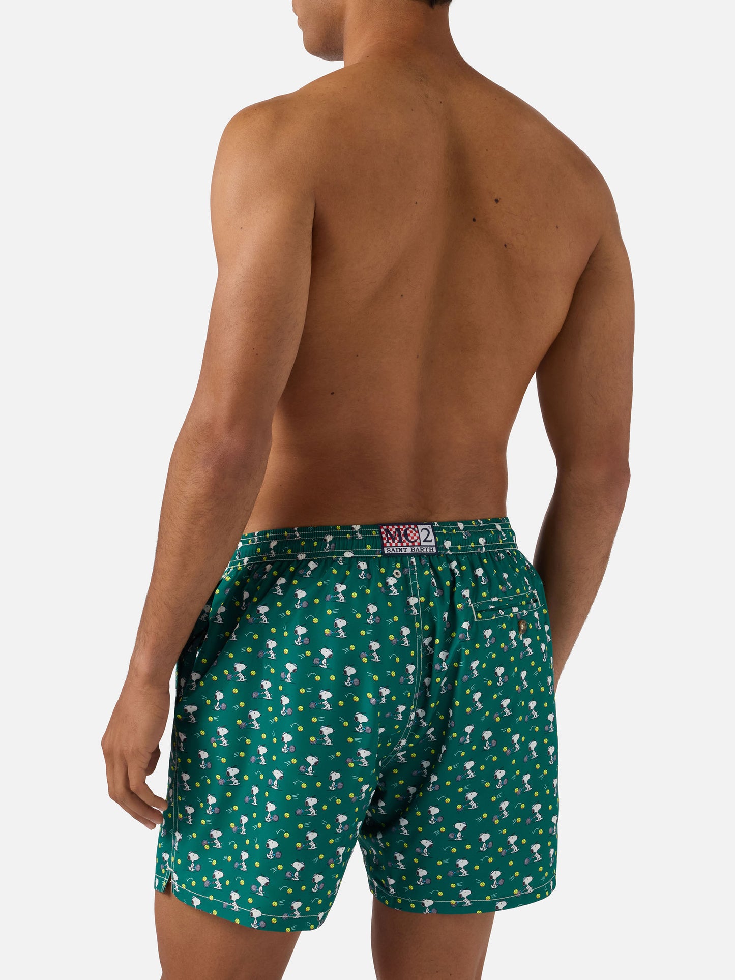 Costume mare Lighting Micro verde con stampa Snoopy tennis | Special Edition