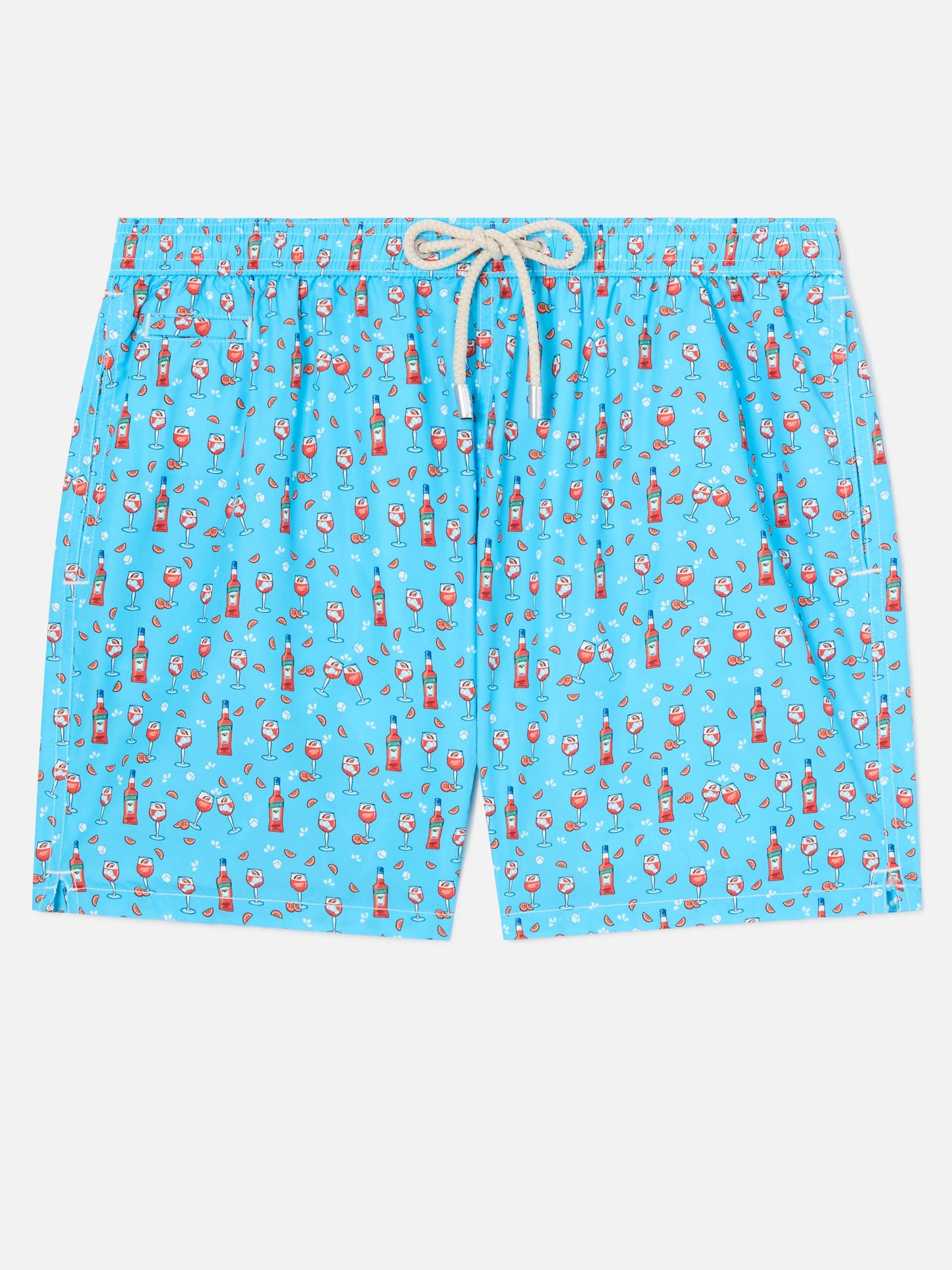 Lightweight fabric swim shorts Lighting with Aperol spritz print | APEROL SPECIAL EDITION