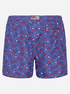 Lightweight fabric swim shorts Lighting with lobster print - MC2 Saint Barth