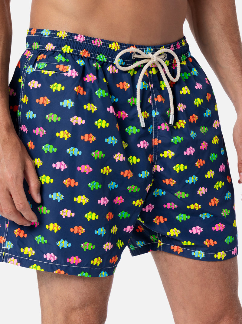 Herren-Badeshorts aus leichtem Stoff Lighting Micro Fantasy mit Clownfisch-Aufdruck