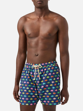 Lighting Micro Fantasy blue clownfish print swim shorts