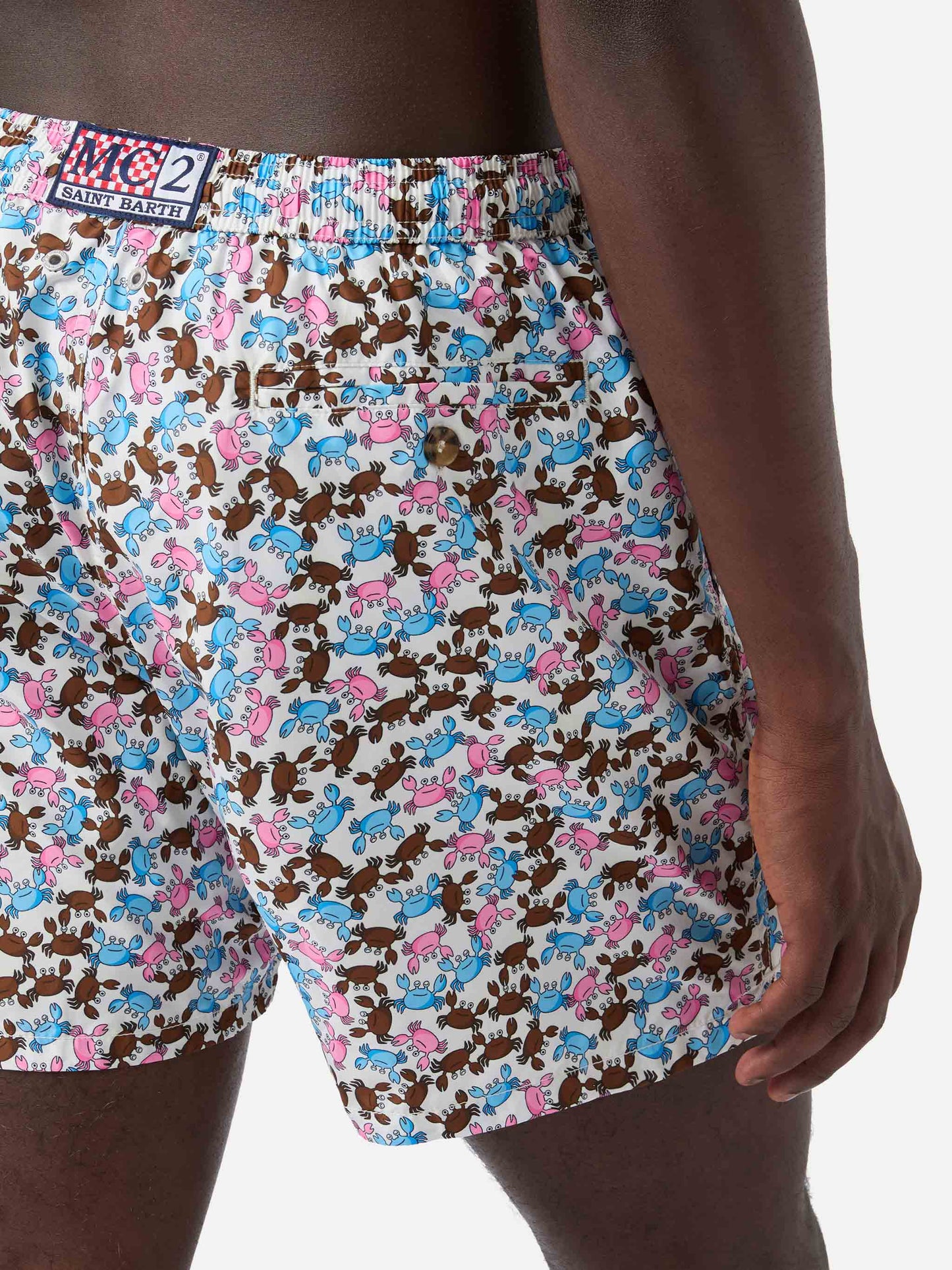 Herren-Badeshorts aus leichtem Stoff Lighting Micro Fantasy mit Krabben-Print