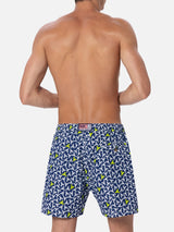 Man lightweight fabric swim-shorts Lighting Micro Fantasy with loabster print