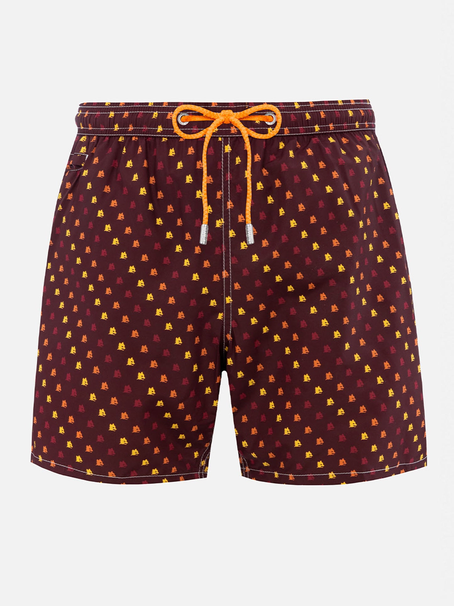 Lightweight fabric swim-shorts Lighting with Roma print | AS ROMA SPECIAL EDITION