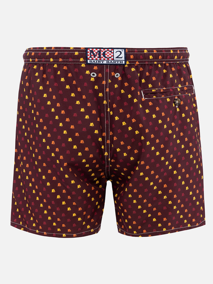 Badeshorts für Herren aus leichtem Stoff Lighting Micro Fantasy mit Roma-Aufdruck | AS ROMA SPECIAL EDITION
