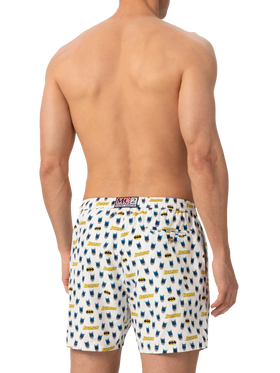 Lightweight fabric swim shorts Lighting with Batman print | BATMAN® SPECIAL EDITION