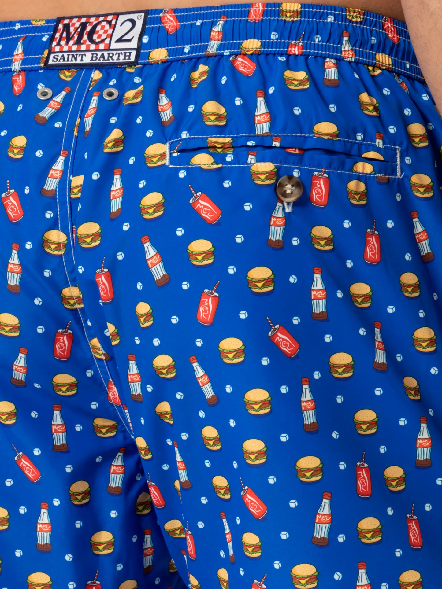 Costume mare Lighting in tessuto leggero con stampa fast food