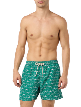 Man lightweight fabric swim-shorts Lighting Micro Fantasy with golf print - MC2 Saint Barth