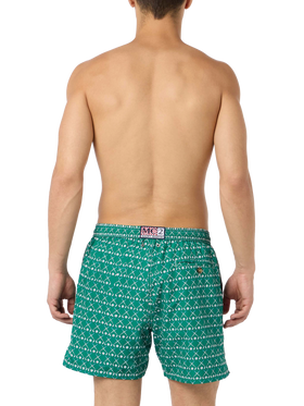 Man lightweight fabric swim-shorts Lighting Micro Fantasy with golf print - MC2 Saint Barth