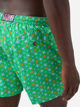 Lighting Micro Fantasy green multicolor starfish print swim shorts