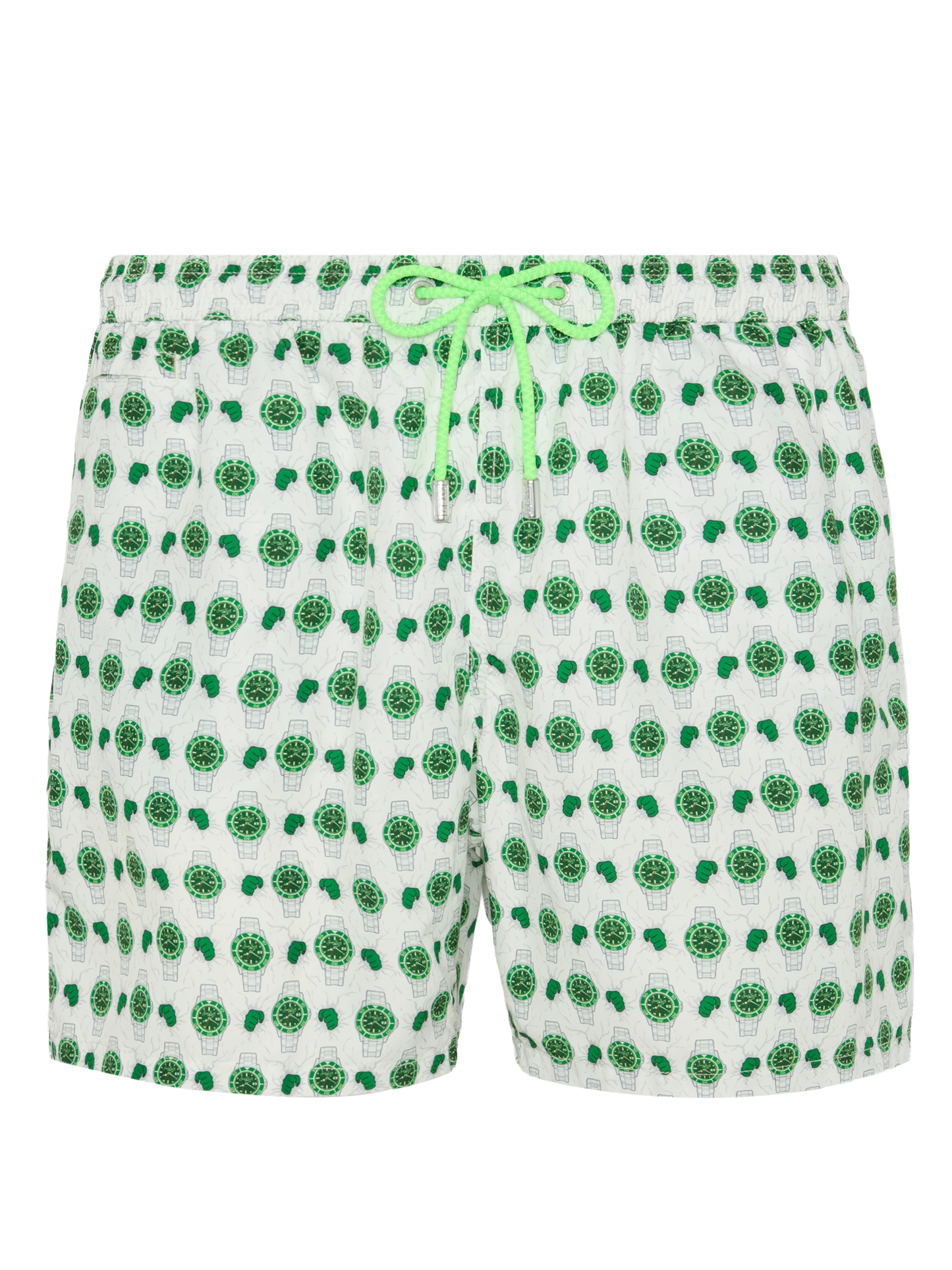 Lightweight fabric swim shorts Lighting with watch print - MC2 Saint Barth