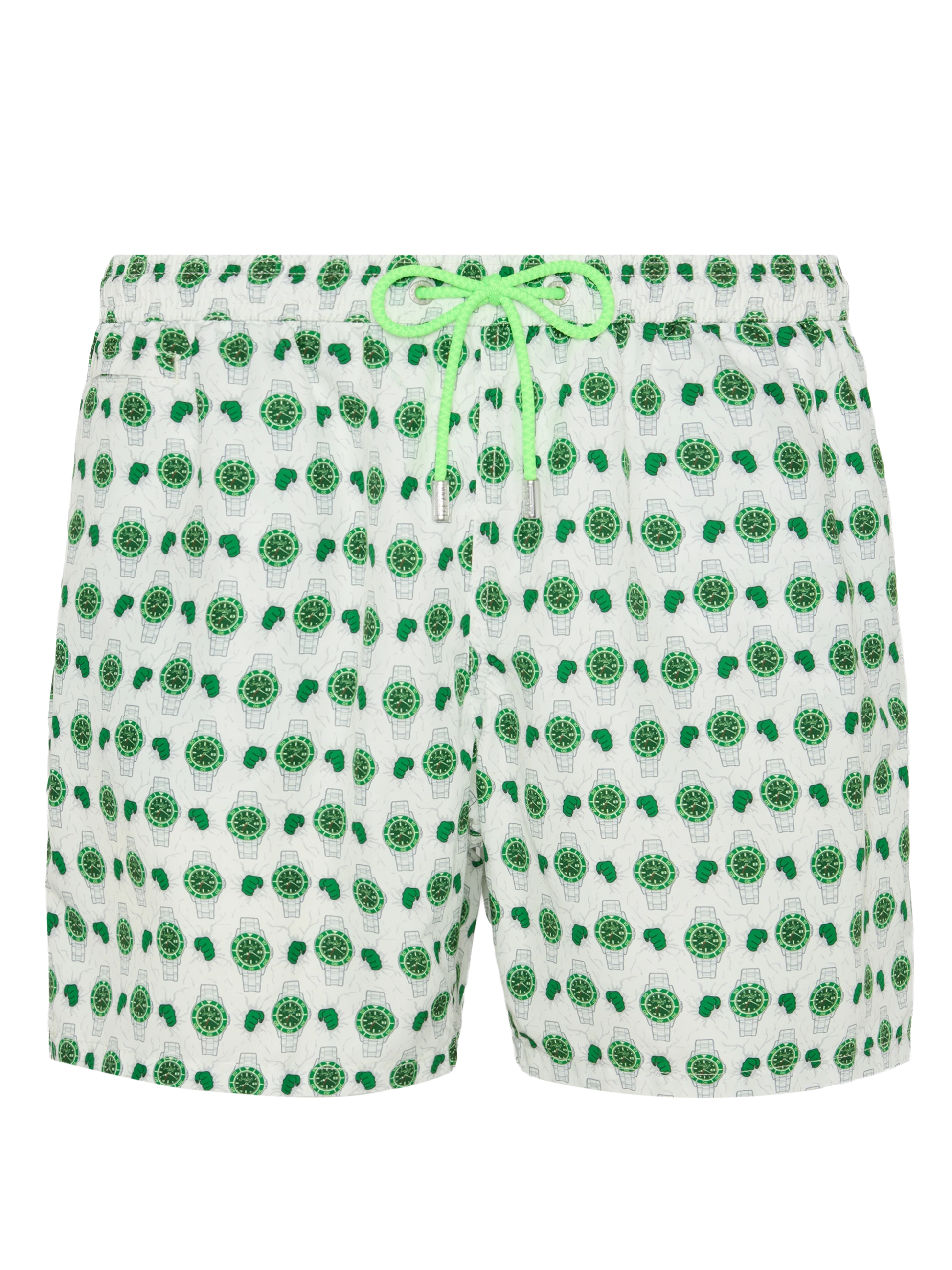 Lightweight fabric swim shorts Lighting with watch print - MC2 Saint Barth