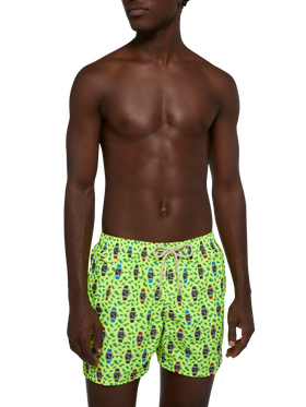 Badeshorts aus leichtem Stoff „Lighting“ mit Uhren-Print