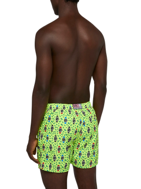 Badeshorts aus leichtem Stoff „Lighting“ mit Uhren-Print