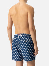 Lightweight fabric swim shorts Lighting with octopus print