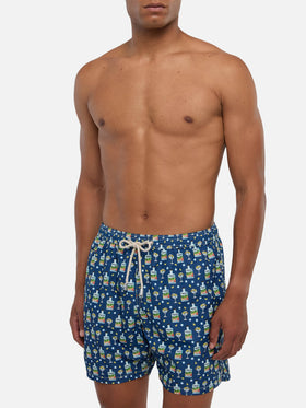 Lightweight fabric swim shorts Lighting with Portofino Gin print | PORTOFINO GIN SPECIAL EDITION
