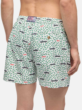 Lightweight fabric swim shorts Lighting with Diabolik print | DIABOLIK SPECIAL EDITION - MC2 Saint Barth