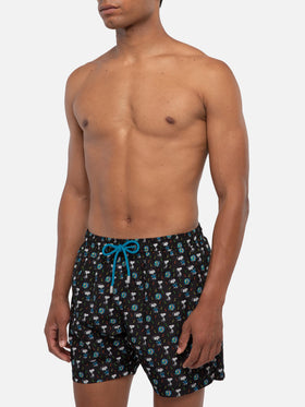 Costume da bagno da uomo in tessuto leggero con stampa Snoopy| Edizione speciale Peanuts®