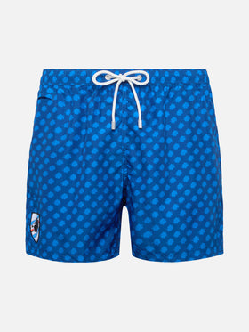 Leichte Badehose aus Lightning-Material mit Sampdoria-Print | UC SAMPDORIA SPECIAL EDITION