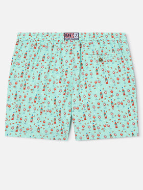 Light green Lighting Micro swim shorts with Aperol print | Special Edition
