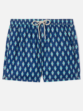 Grey Lighting Micro swim shorts with watch golden hour print