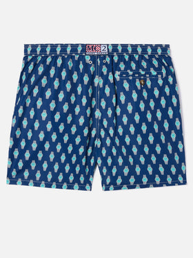 Grey Lighting Micro swim shorts with watch golden hour print