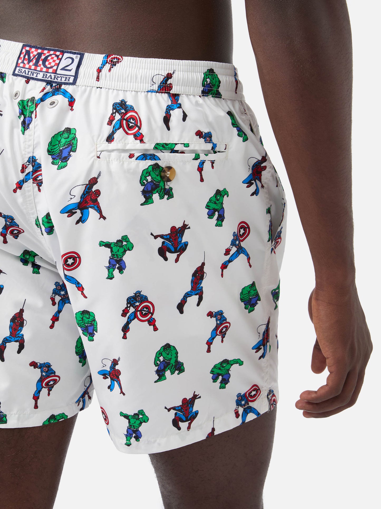 Herren-Badeshorts aus leichtem Stoff Lighting Micro Fantasy mit Marvel Super Heroes-Aufdruck | MARVEL-SONDERAUSGABE