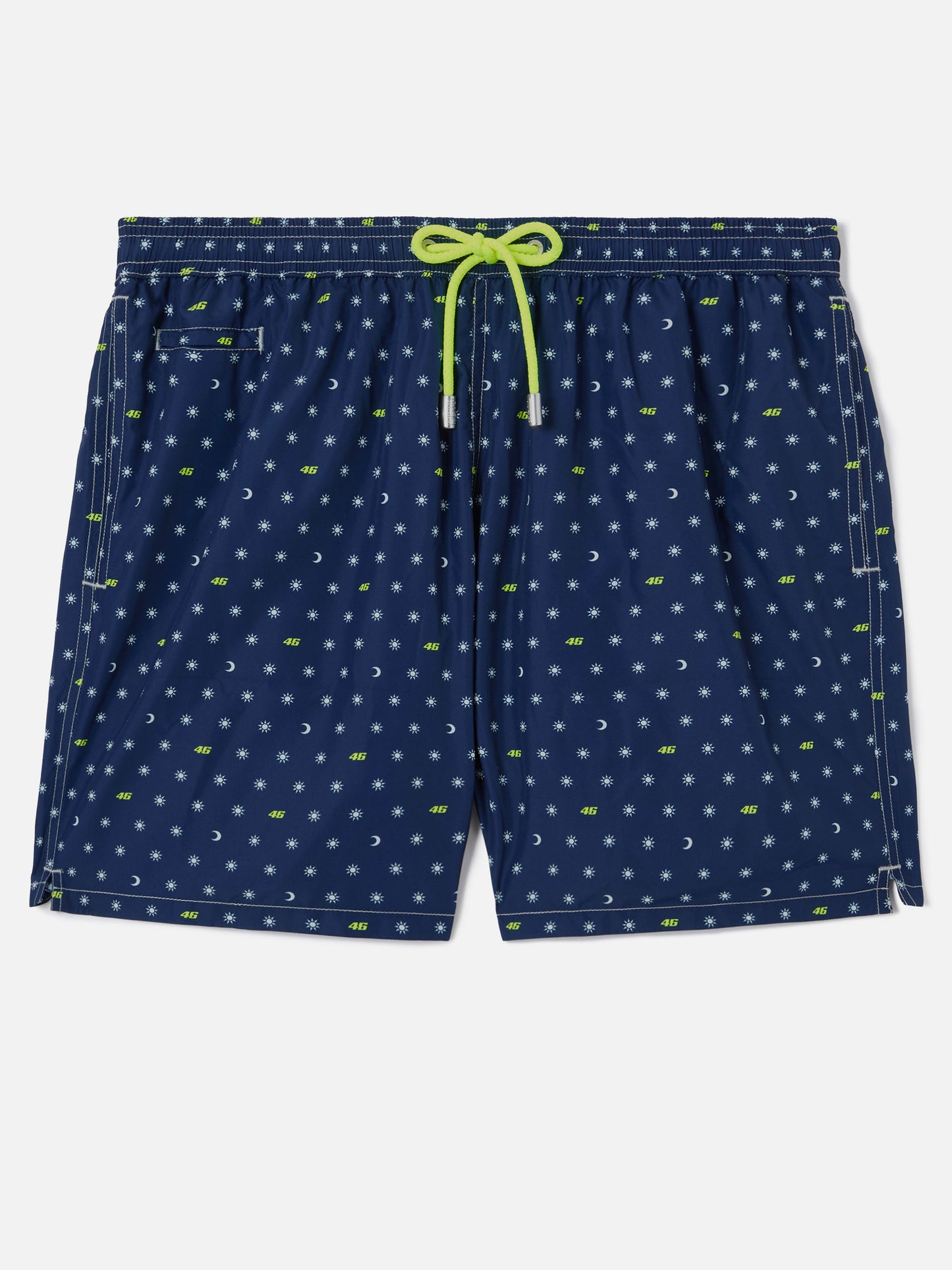 Bañador corto Lighting Micro azul marino con estampado integral VR46 | VR46 SPECIAL EDITION 