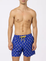 Man lightweight fabric swim shorts with Parma logo print | PARMA CALCIO SPECIAL EDITION