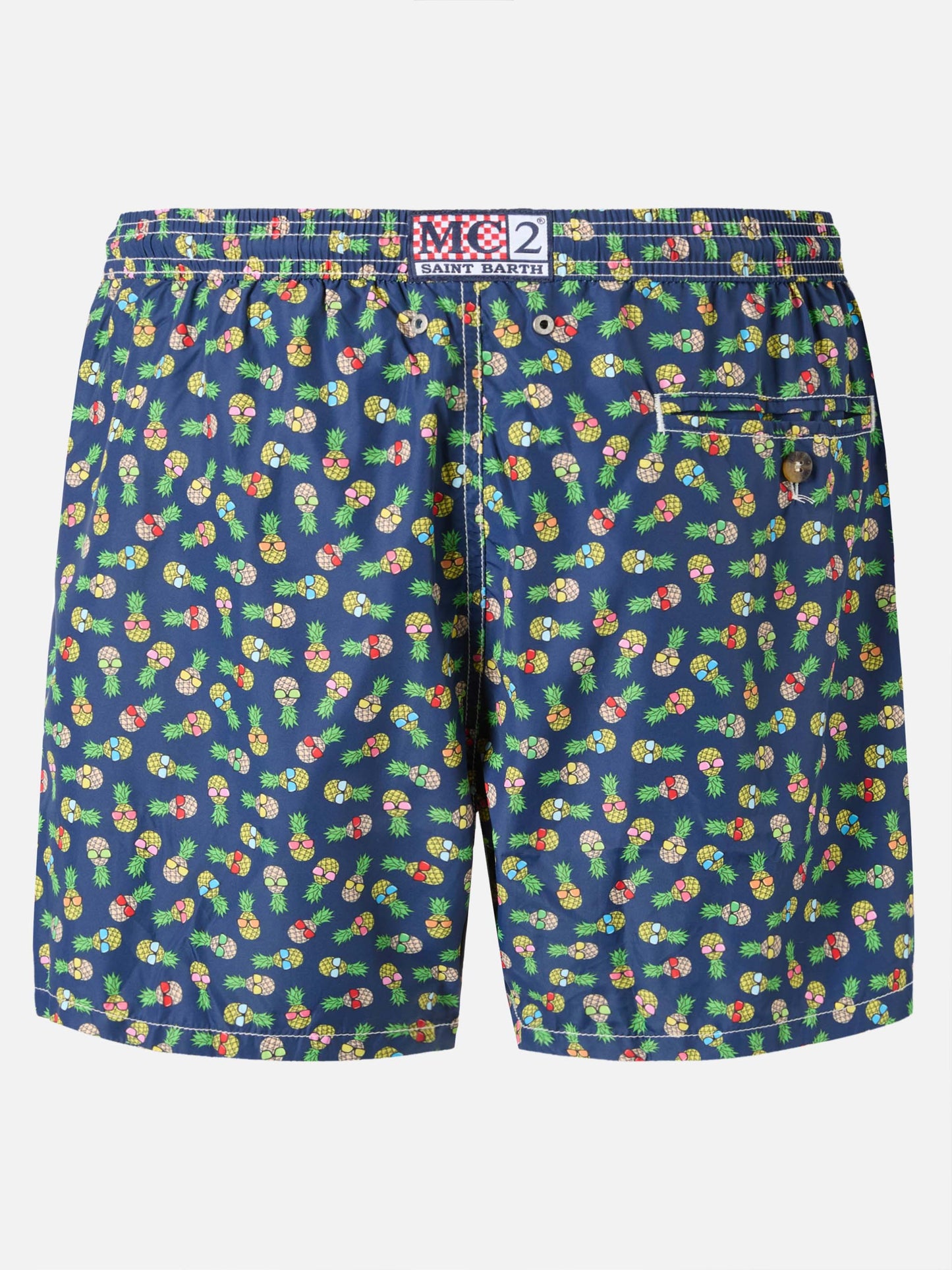 Boxer mare Lighting in tessuto leggero con stampa ananas